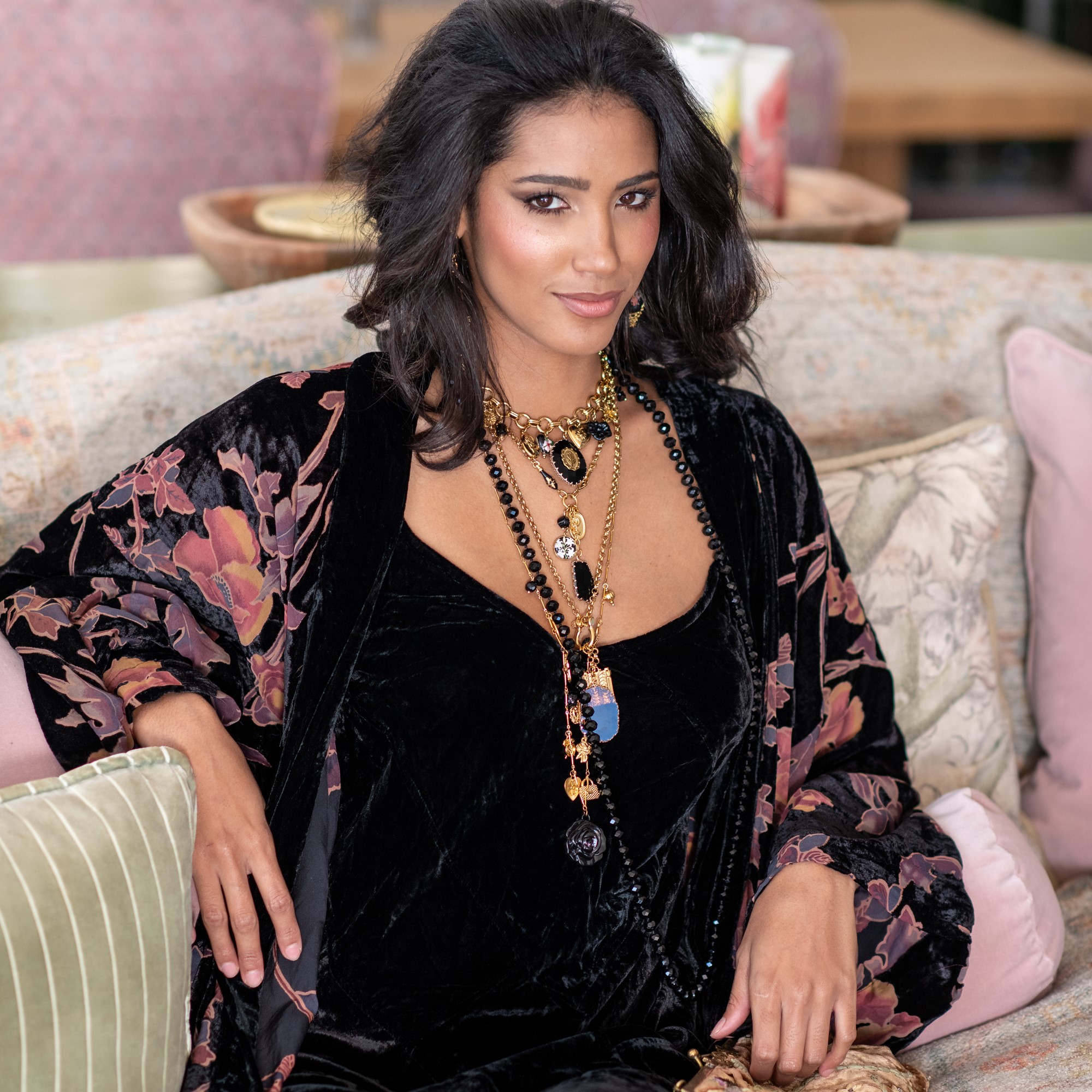 Cleo Velvet Kimono - Image 2
